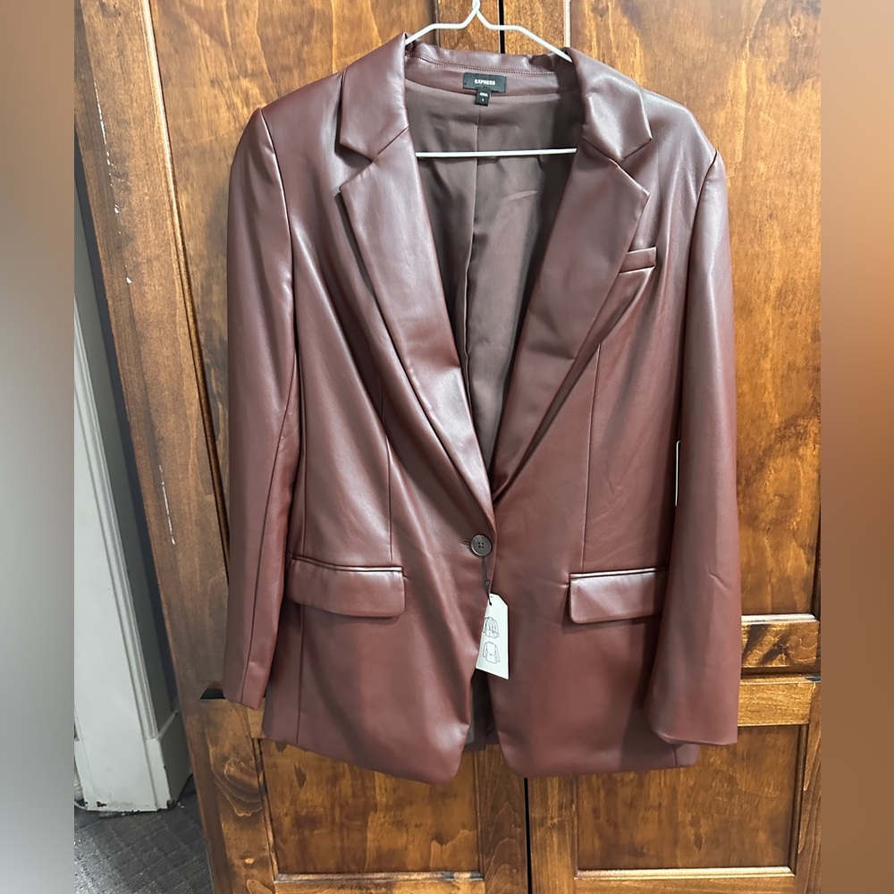 Women's Brown Blazer Jacket